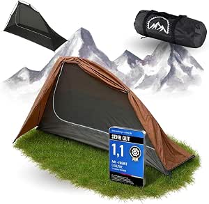 GOALPINE® Zelte für 1 & 2 große Personen | wasserdicht 4000mm | kleines Packmaß | zum Wandern, Bergtouren & Bikepacking | Ultraleicht | 3-4 Jahreszeiten | schneller aufbau