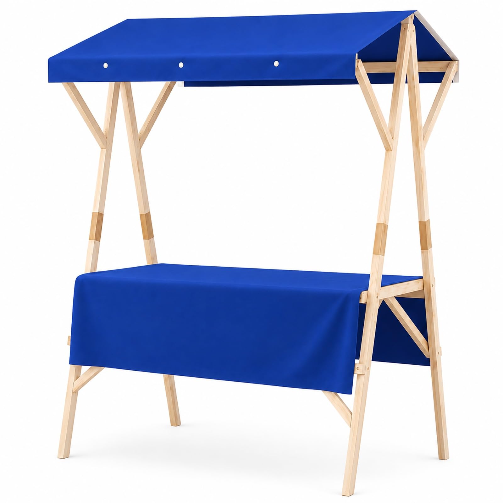 ZDMZR Portable Disassemble Vendor Booth, Display Stand with Canopy and Tablecloth, Market Stall for Street Vending, Events(150x60x200CM/59x24x79IN)
