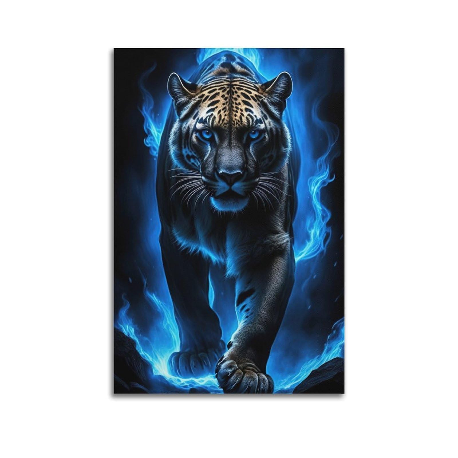 ZSZWHJ Animal Poster Slowly Walking Leopard Poster Decorative Painting Canvas Wall Posters And Art Picture Print Modern Family Bedroom Decor Posters 20x30inch(50x75cm)