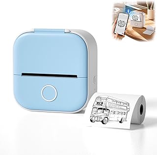 Wireless Inkless Mini Printer, Mini Pocket Printer, 2023 New Inkless Sticky Note Printer Bluetooth Sticker Printer, Portable Photo Printer for Photo Journal Notes Memo Study DIY Scrapbook Gift ( Color