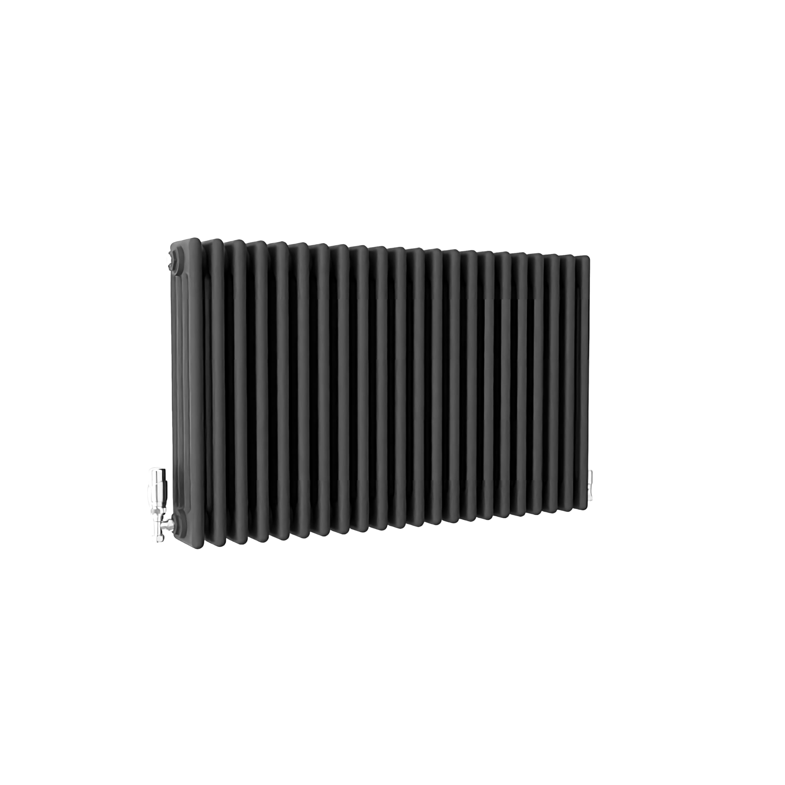 SLINE SANITARY Traditional 4 Column Cast Iron Style Radiator Horizontal Anthracite 600x1010mm