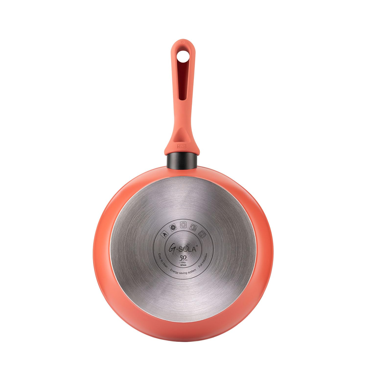 Lote 3 sartenes Rainbow Red 18 cm, 22 cm y 26 cm – Aluminio forjado, antiadherente Xylna 2 capas libre de PFOA, mango soft touch rojo, aptas inducción y lavavajillas