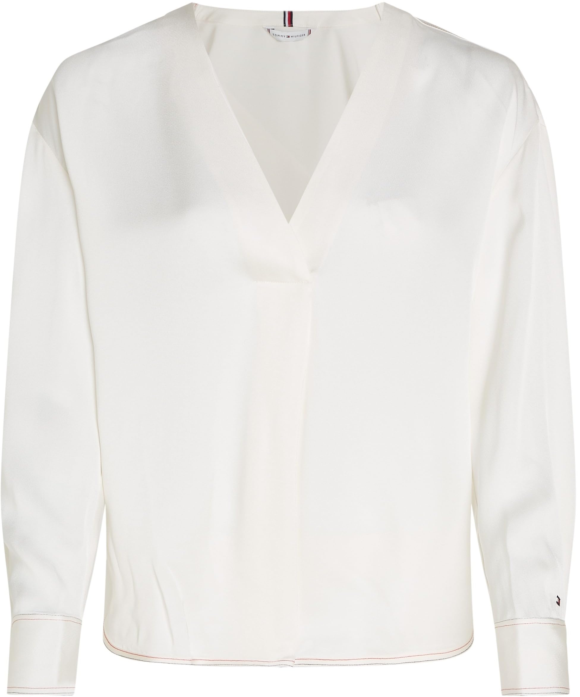 Tommy Hilfiger Blusa Mujer Stitch Blouse Cuello de Pico