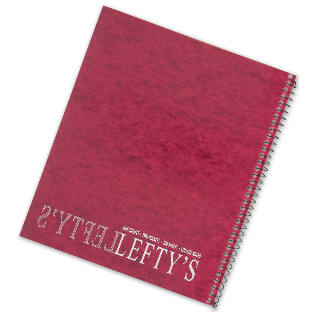 Taccuino a righe con scritta "Lefty" sulla copertina, set di 5, colori assortiti