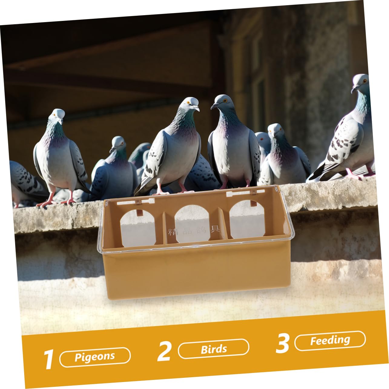 Comedero Colgante para Palomas y Codornices Multifuncional Tapa, Plástico Resistente, Color Café, 2 Piezas, para Jaulas de Aves Domésticas y Suministros de Alimentación