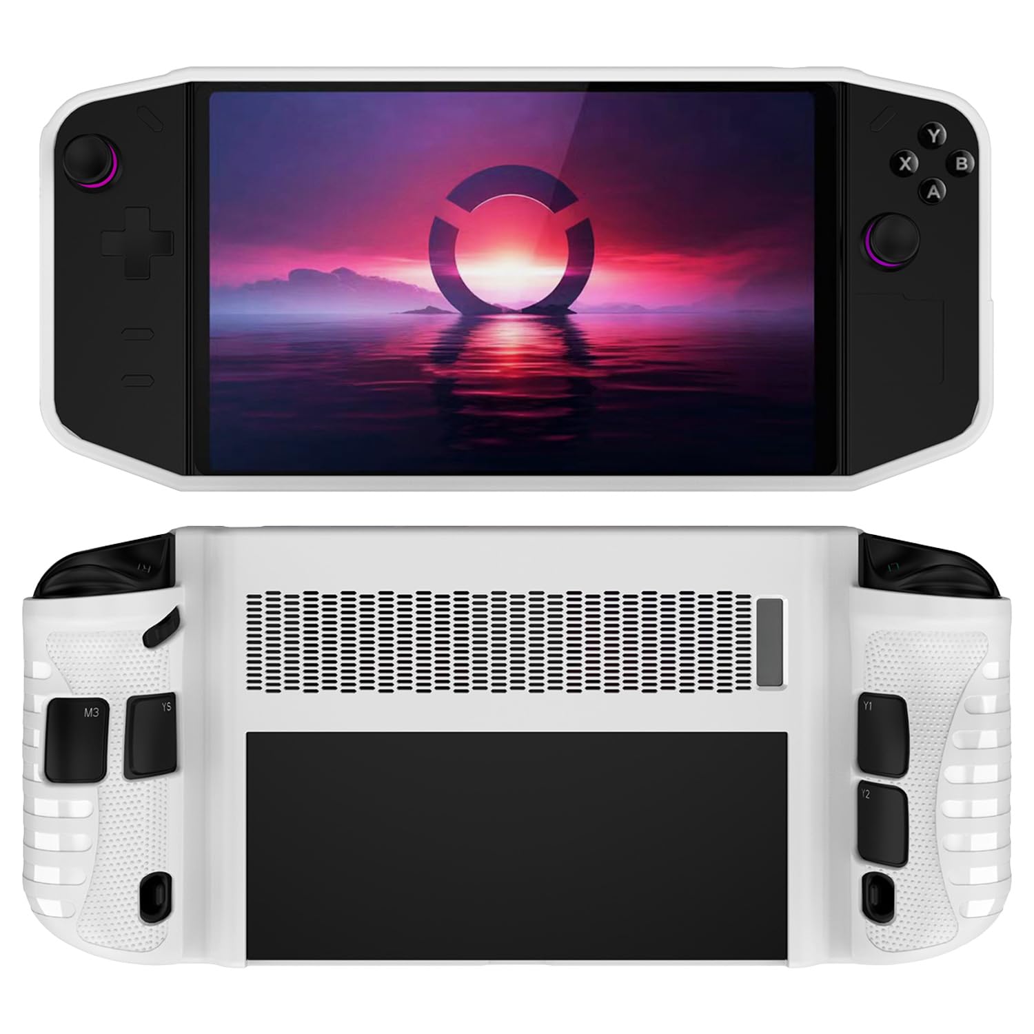 for Lenovo Legion Go Case - Soft TPU Shockproof Protective Cover for 8.8" Handheld Gaming Console - Rugged Design, Anti-Slip, Anti-Fall, Anti-Fingerprint (White)