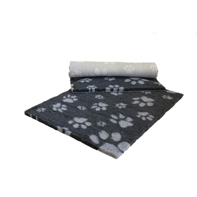 Foto 4 de 8 de Vet Fleece Manta de Forro Polar Antideslizante con diseño de Huellas, para Perros, Gatos, Cachorros, etc