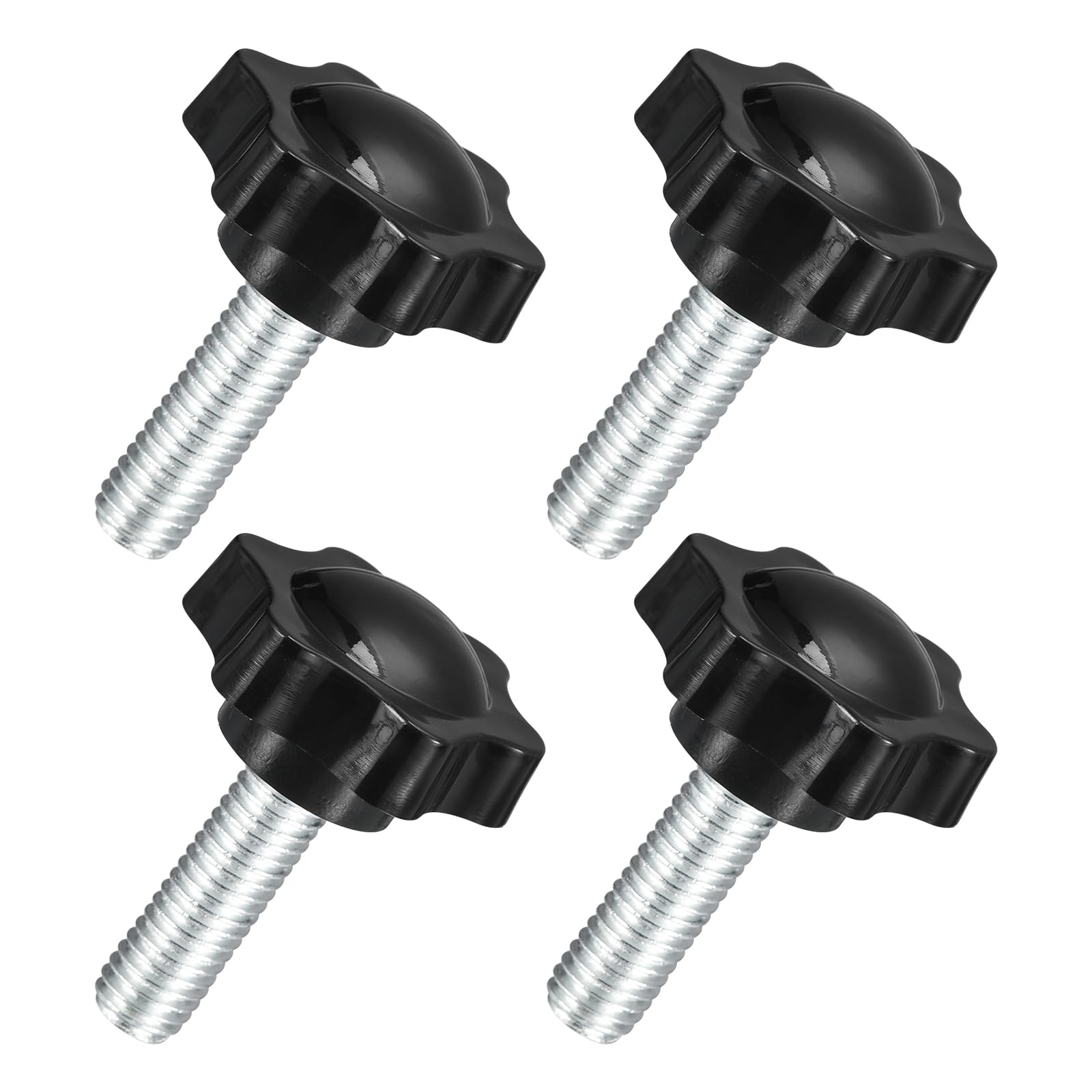 YOKIVE 4 Pcs Star Knobs, Thumb Screw Machine Tool Knobs, Secure Hand Tightening, Great for CNC, 11D Printer, Workbench, Furniture(M10 x 30mm,Black)
