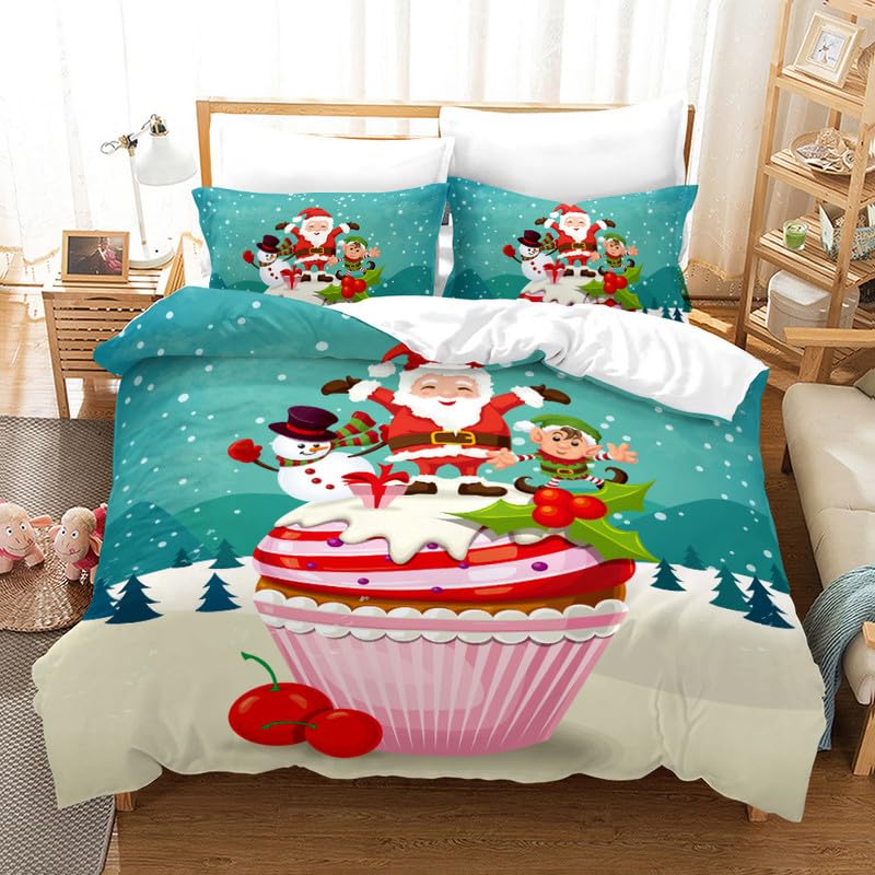 Housse de couette 240 x 260 anti-plis en microfibre sarcelle pour un lit toujours impeccable