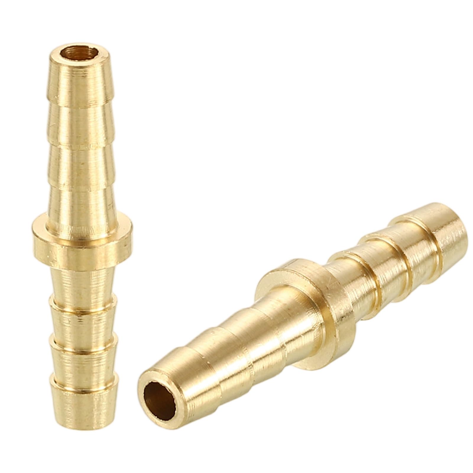 Rebower 2 Pack Brass Hose Barb Adapter, 1/8" Barb to 1/8" for Industrial, Automotive, Fluid Transfer, Home Gardening, and Water Treatment