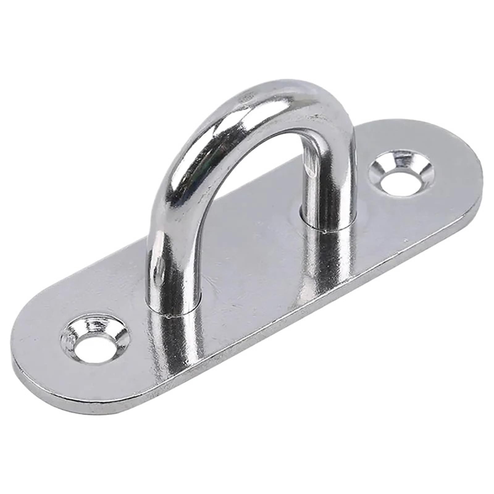 LTYKNGH Eye Plate 4pcs M5 M6 M8 Hook Hooks Eye Plate Heavy Oblong Duty Steel Stainless Pad U Boat Ceiling Hanger Ring Hammock(M8 8x2.5x3.5cm)