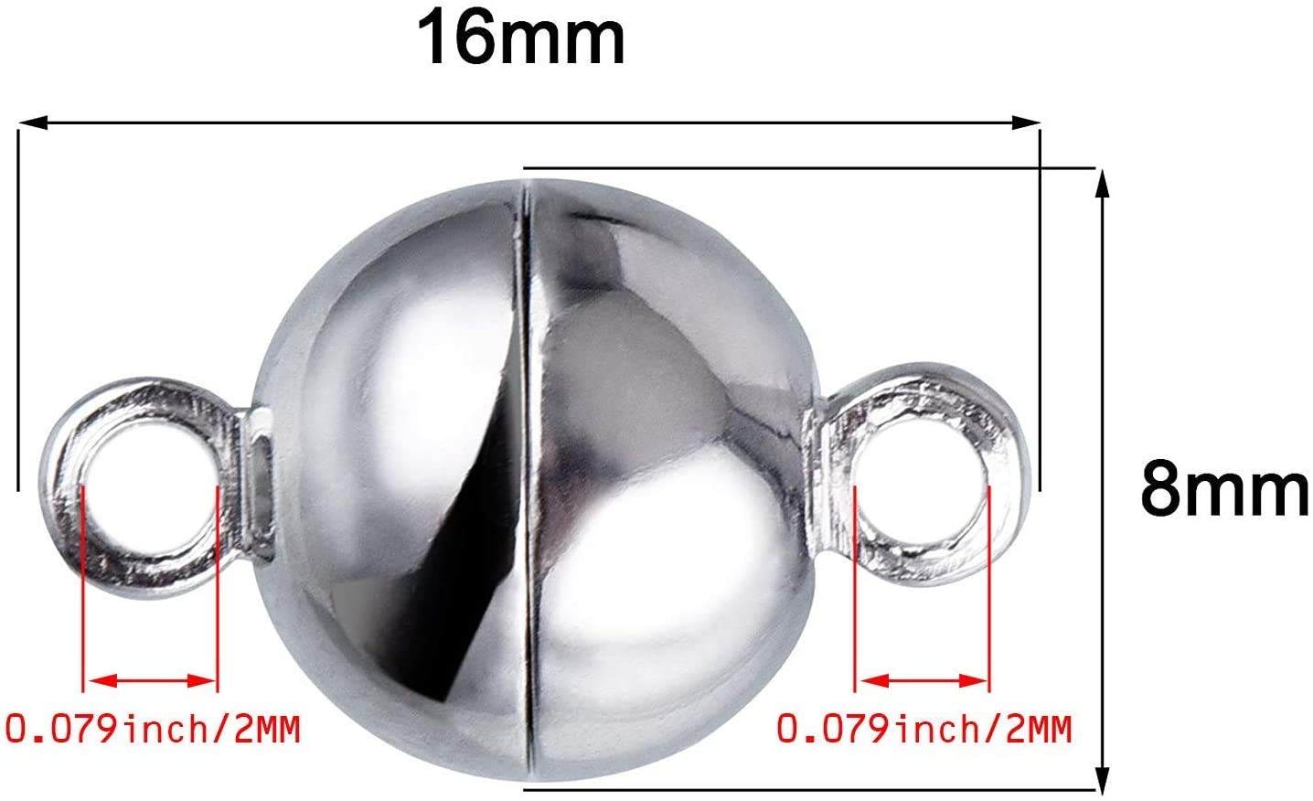 Chiusure Magnetiche Per Gioielli 10 Pezzi - Fermagli Rotondi Argento E Oro Per Braccialetti E Collane