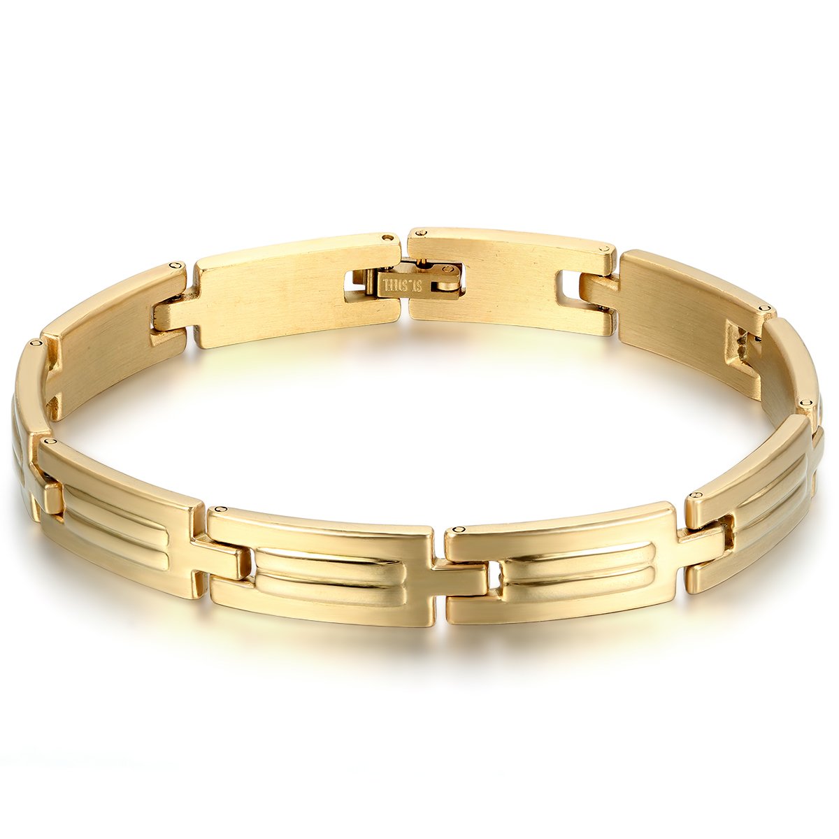 JewelryWe Reloj Mecánico Oro Hombre: Relojes Esqueleto Mecánicos Automáticos Fondo Esfera Transparente Correa de Acero Inoxidable Pulsera - para Ocio Negocios Deportes Regalos
