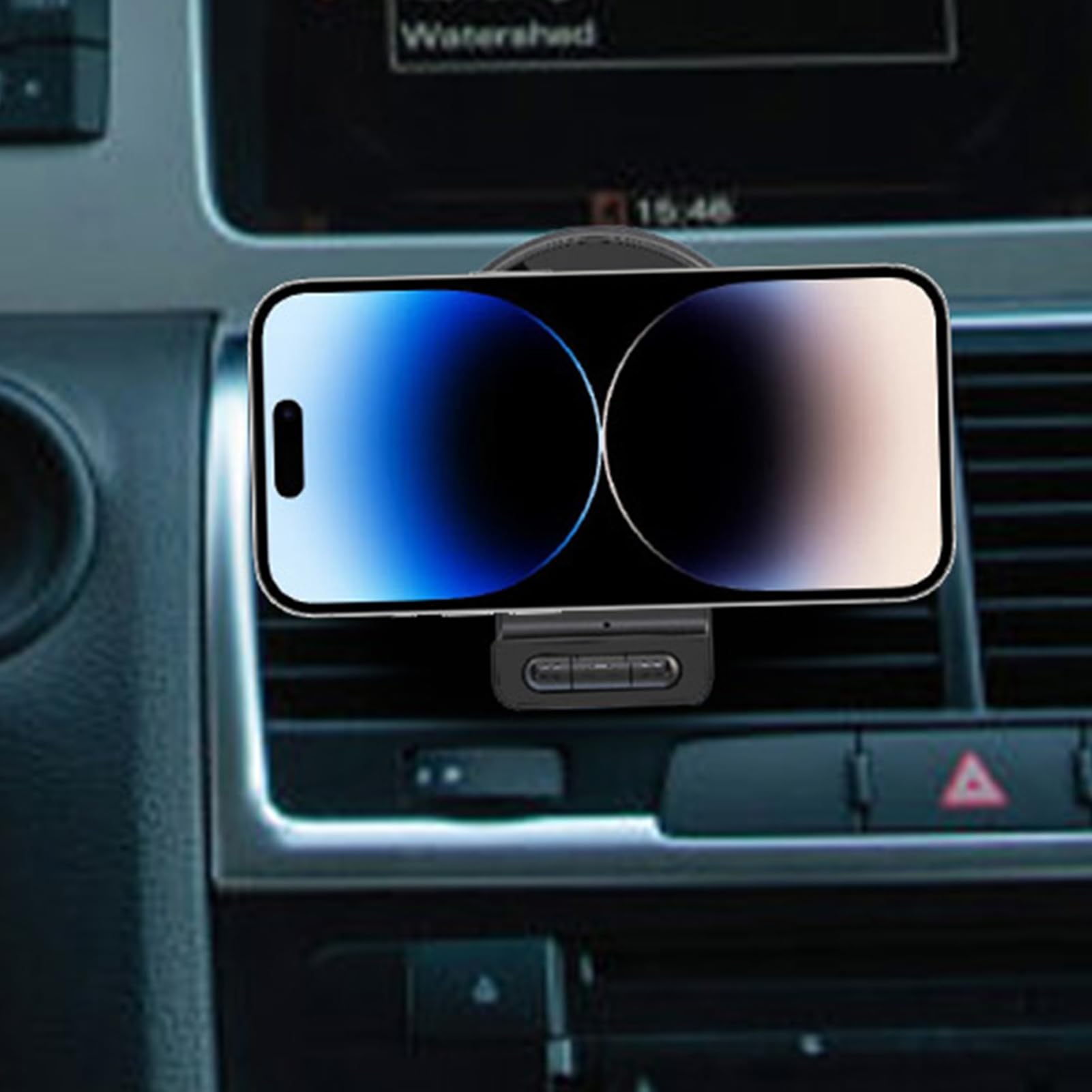 Caricabatterie Wireless per Telefono da Auto 15W Ricarica Rapida Supporto | 15W Caricatore Wireless Auto Con Supporto E Ingresso AUX per Veicolo Casa Ufficio Presa d'