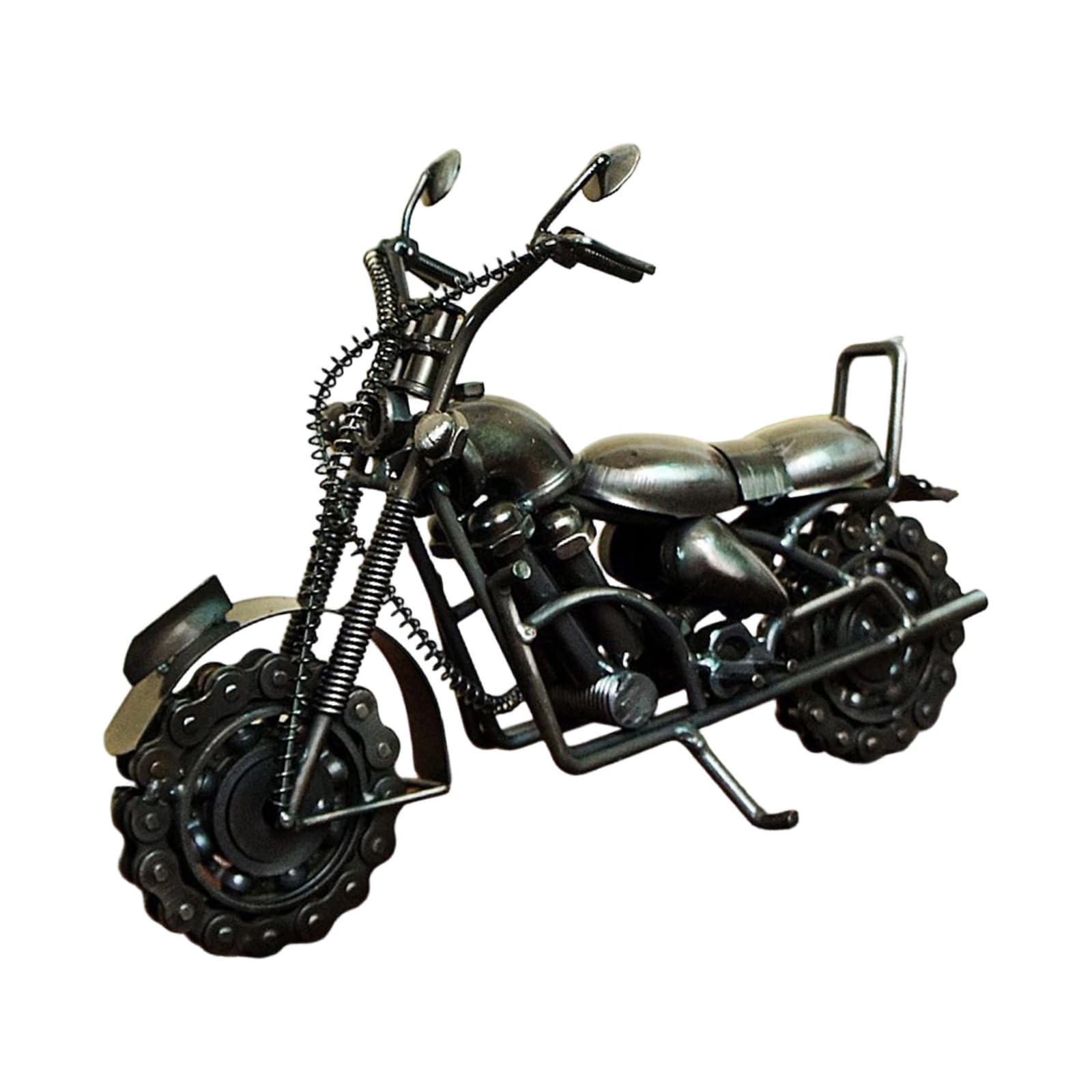 ZEPFJHE Iron Motorcycle Model Statue Motor Figurine Sculpture Iron Motorbike Props for Home Decoration and Gift Giving Metal Motorcycle Model