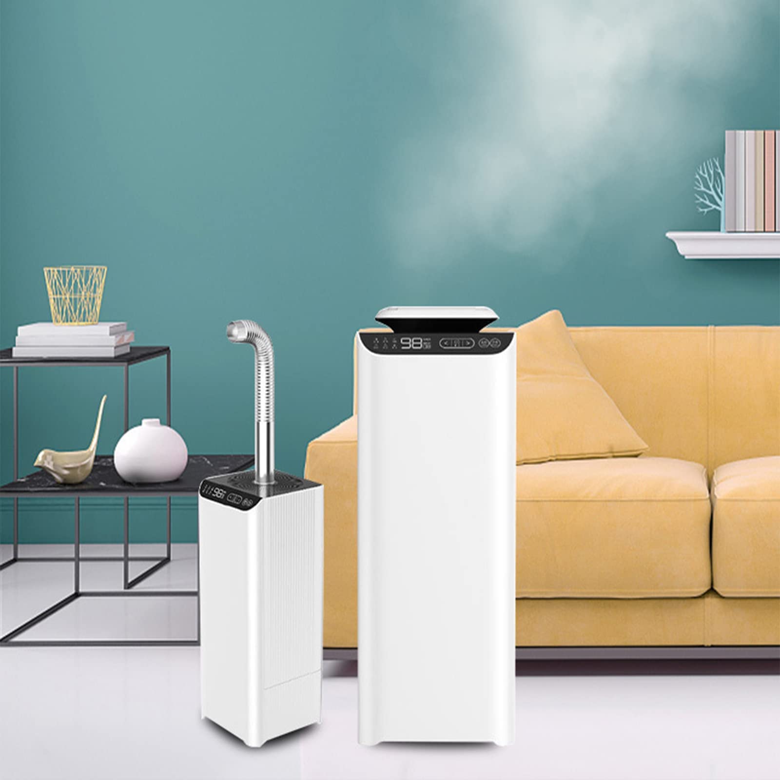 Humidificador, Humidificador de Vapor frío de 13 L, Humidificador de Escritorio, Modos de rociado, Apagado automático, Humidificador de Aire súper silencioso para Dormitorio, automóvil, O