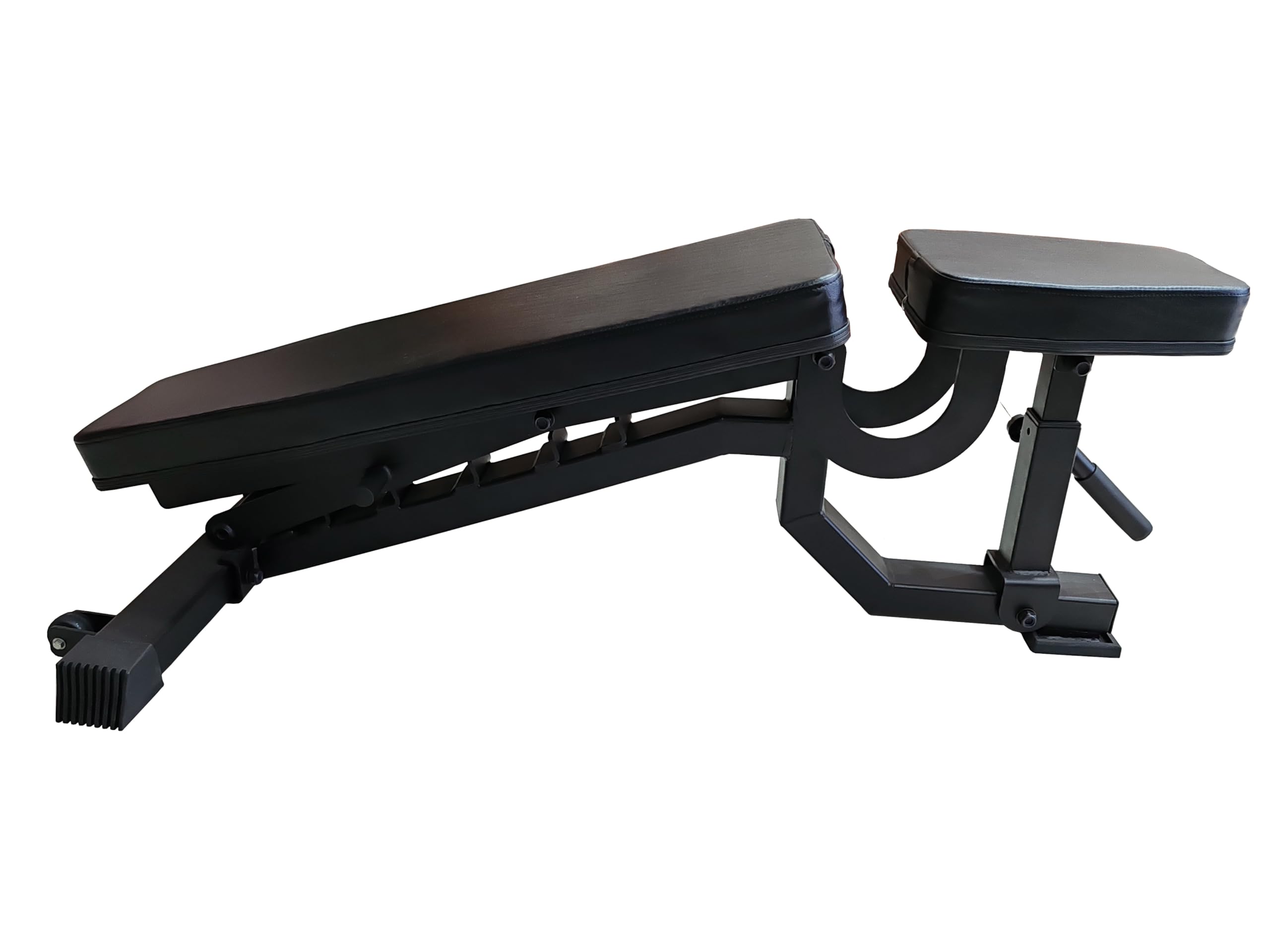 Banco Musculación Ajustable para Entrenamiento Completo - Banco Pesas Plegable con Respaldo Reclinable para Casa y Gimnasio - Banco de Fuerza con Ruedas y Alta Carga hasta 350KG