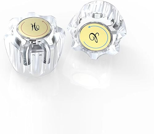 Grandiance Manijas de grifo, pomos de grifo de bañera, kit completo de reconstrucción de grifo compatible con grifos DeltaDelex, manijas de repuesto