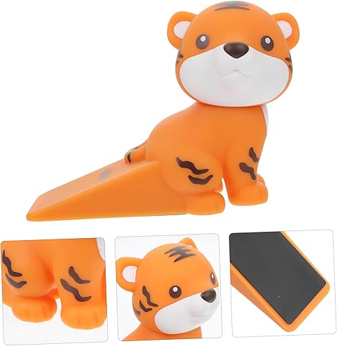 Miniatura 7 de STOBOK Tope de cuña silenciosa de tigre, sin perforaciones, tope de puerta antideslizante, tope de puerta de habitación, tope de puerta de tigre,