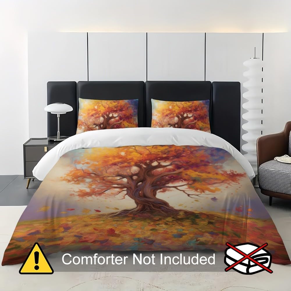 Orange Farbe Mikrofaser Bettbezug 155x220 cm Bügelfrei mit Reißverschluss