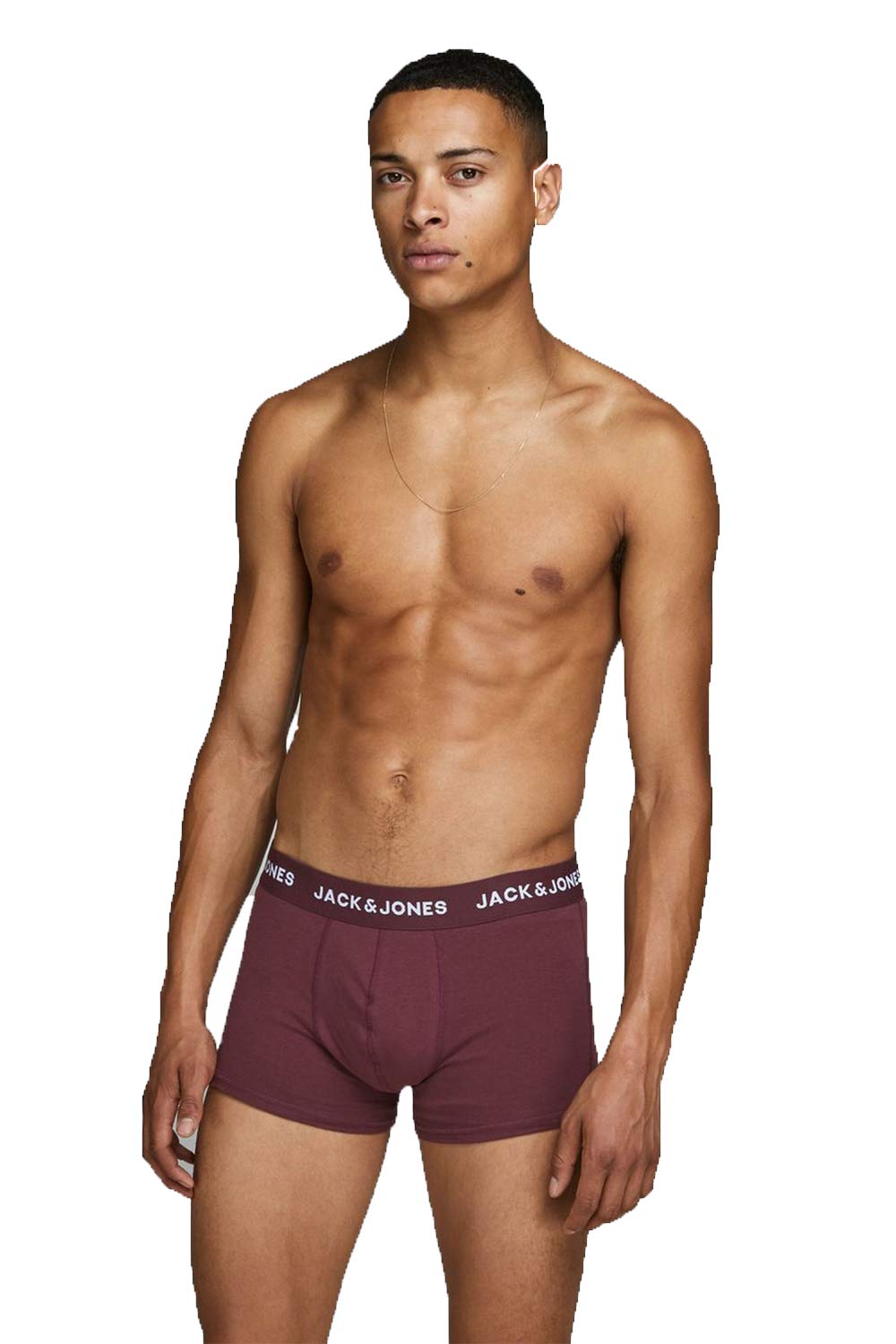 JACK & JONES Ensemble de 5 Boxers Trunks pour Homme en Jersey Stretch - Lot de sous-vêtements Basiques