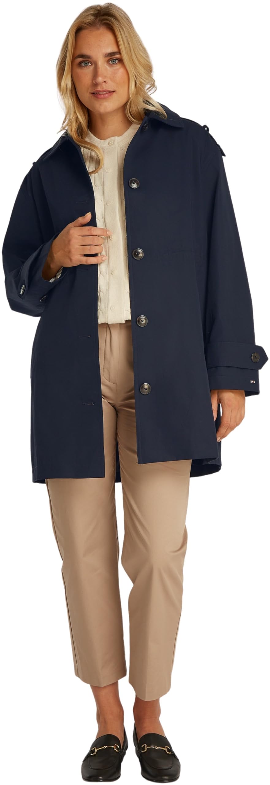 Tommy Hilfiger Parka Femme Cotton Hood Trench-Coat