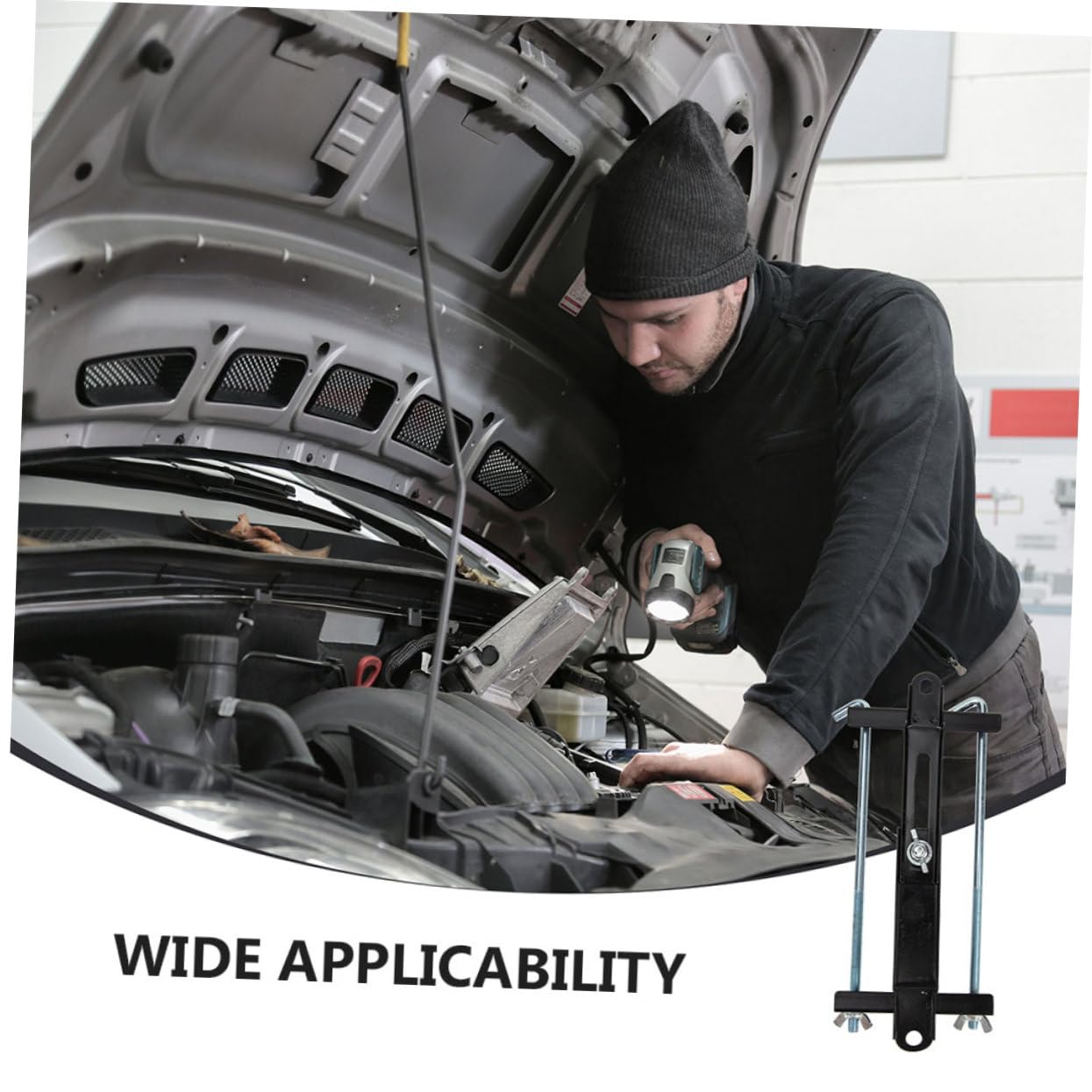 Vaguelly 2pièces Support De Batterie Voiture Métal Réglable Lot Cadre De Protection Pour Fixation De Batterie Automobile