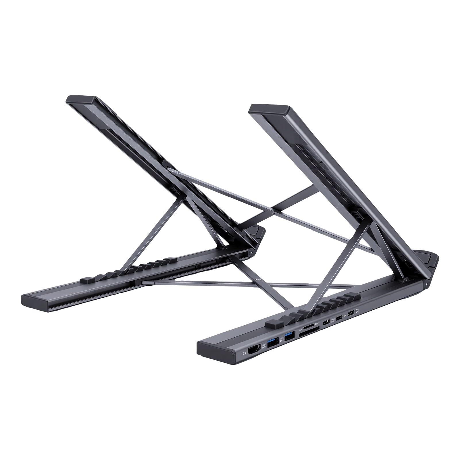 Stacja Dokująca do Laptopa, 4K Multimedia, dla Laptopów | Koncentrator USB C, ergonomiczna aluminiowa konstrukcja, szybkie ładowanie, laptopy 10-17 cali, regulowana podstawka