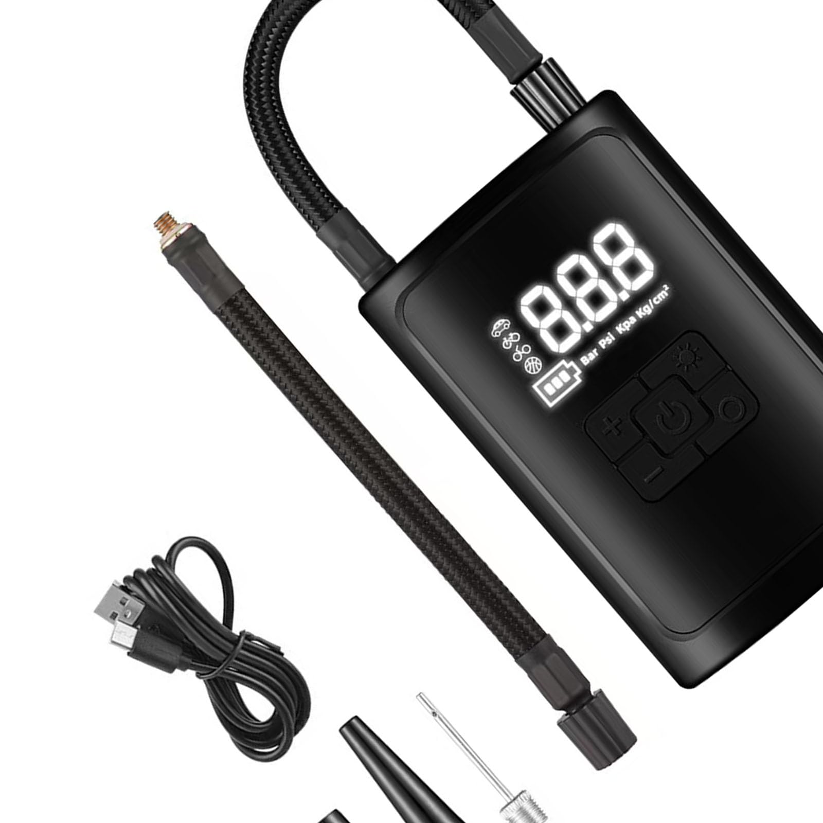 Hsioluted Multifunctional Mobile Air Compressor With Advanced Digital Measure For Automobile Motorbike Cycle Rubber Vacuum Compressor