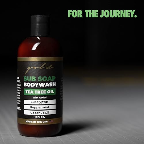 Miniatura 6 de Gold BJJ Jabón corporal Submission - Gel de ducha con aceite de árbol de té para Jiu Jitsu, lucha libre, MMA y boxeo