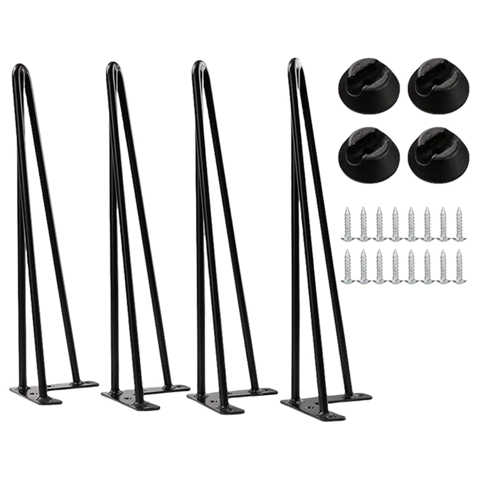 4Pcs Hairpin Table Legs Replacement Stable Furniture Legs Coffee Table for Stand, Cabinet, Coffee, Desk Floor Protector Feet