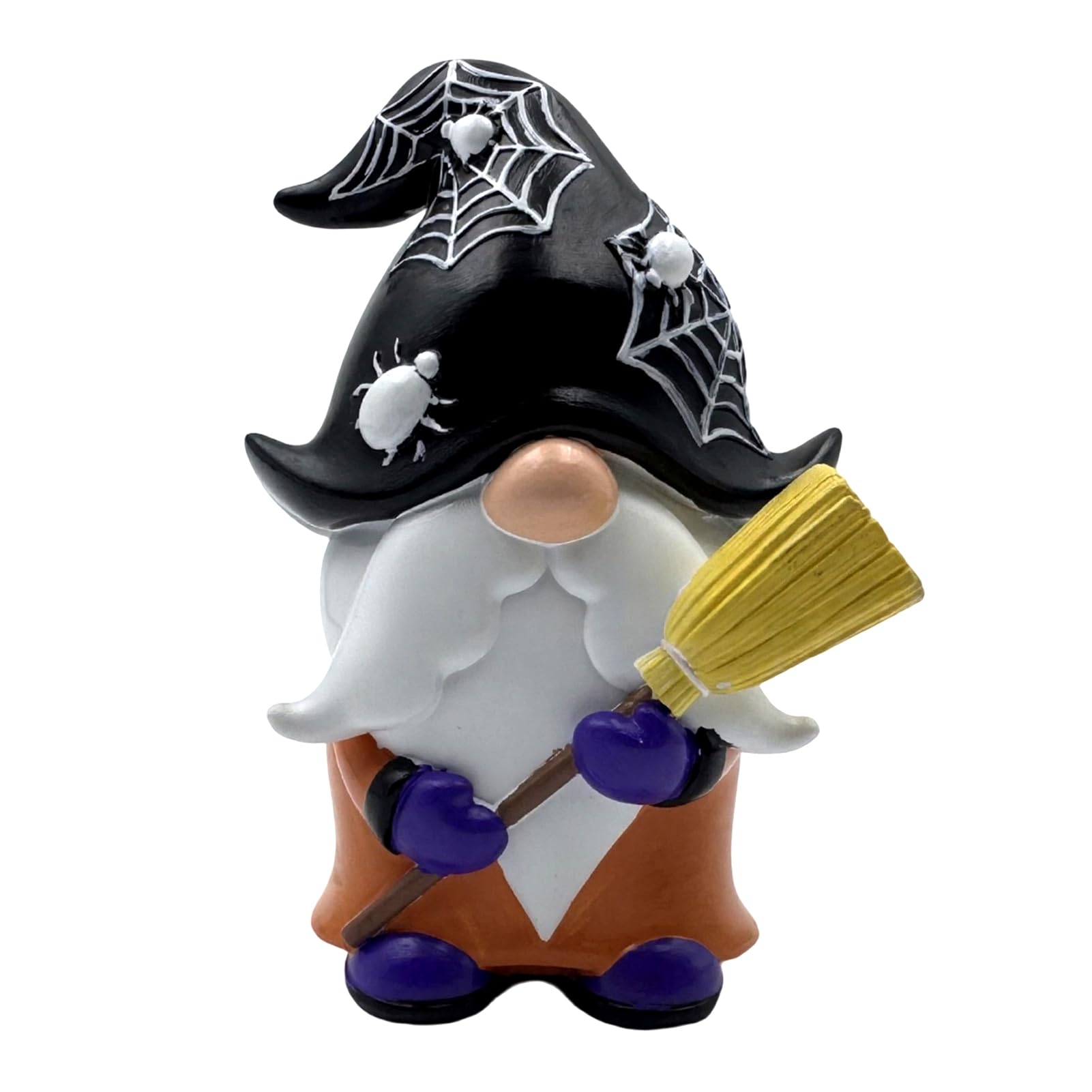 Porceosy Halloween Gnome Ornament, Spooky Resin Pumpkin Elf Figurine