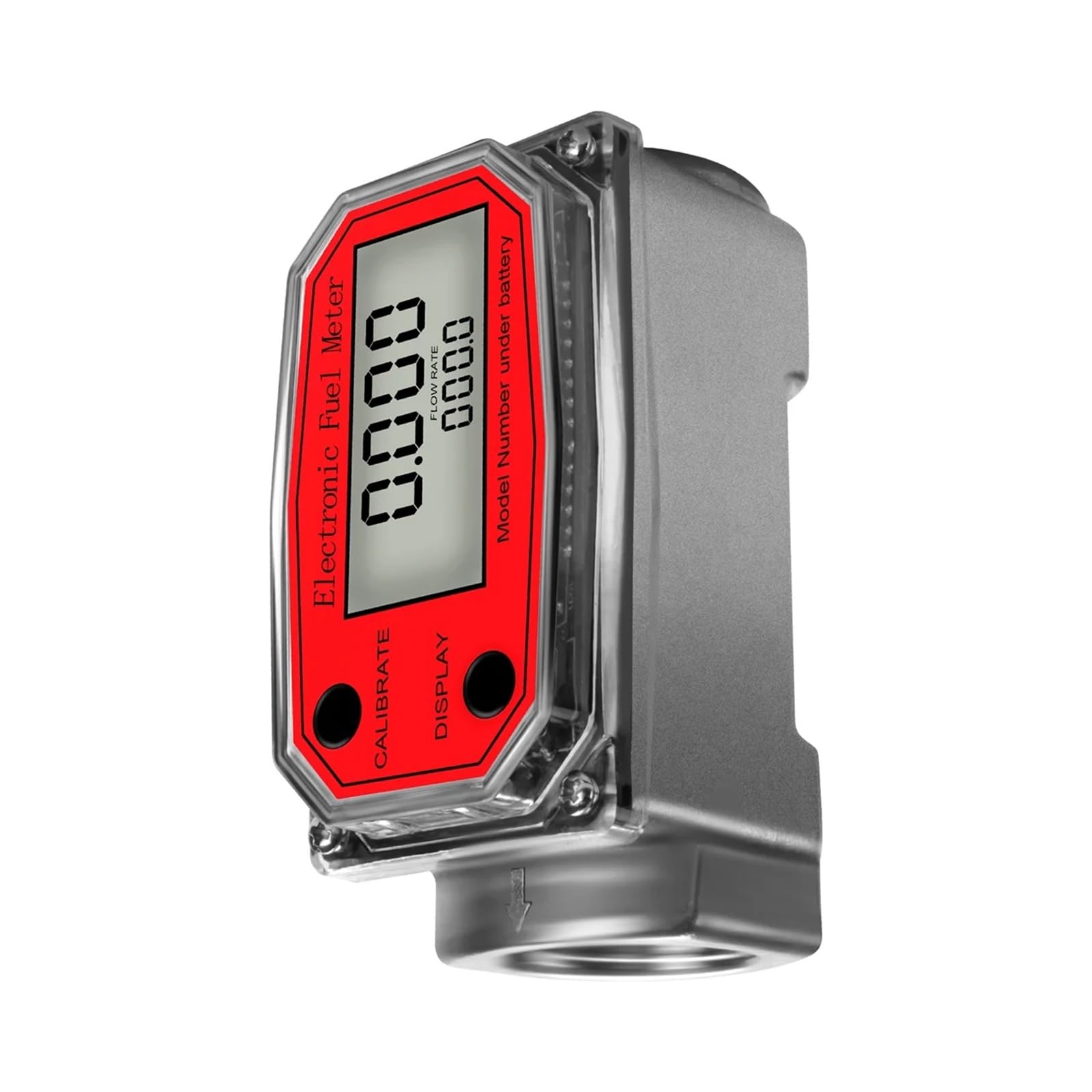 Caudalímetros, Medidor de caudal combustible y aceite con pantalla LCD digital 1 pulgada contador NPT