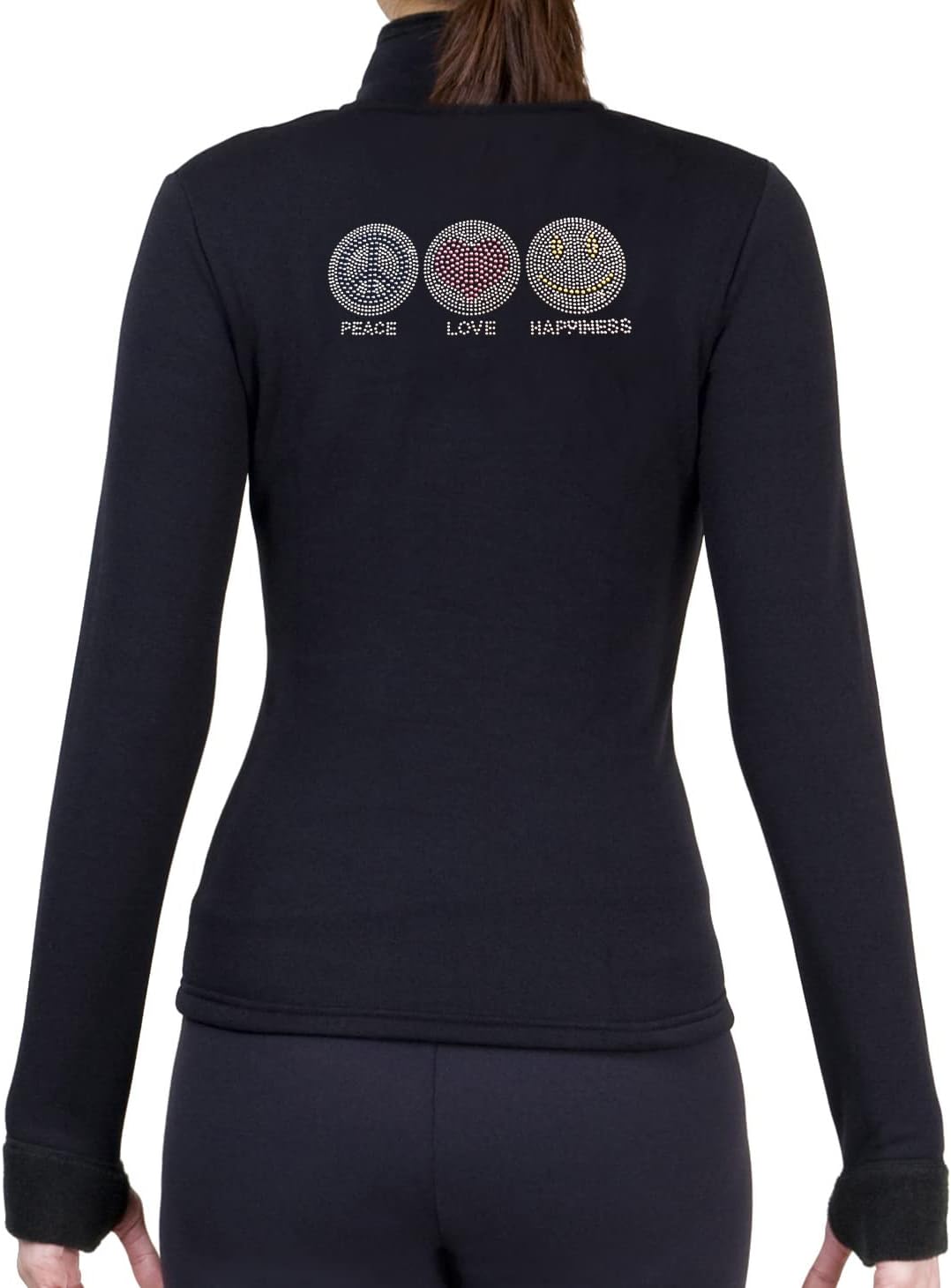 NY2 SPORTSWEAR Figure Skating Polartec Polar Fleece Jacket with Rhinestones JR244 - Child Sizes