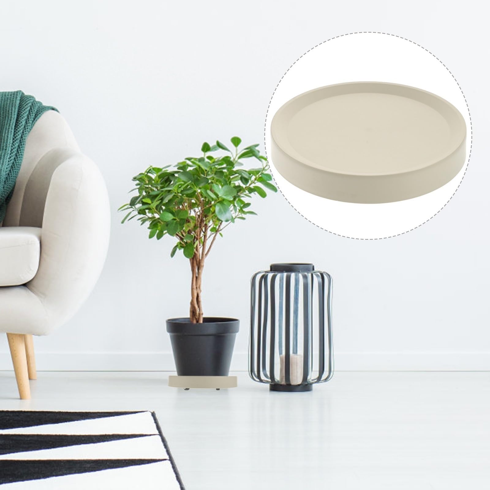 Sottovasi per fiori Vassoio for vasi da fiori mobile con ruote Vaso