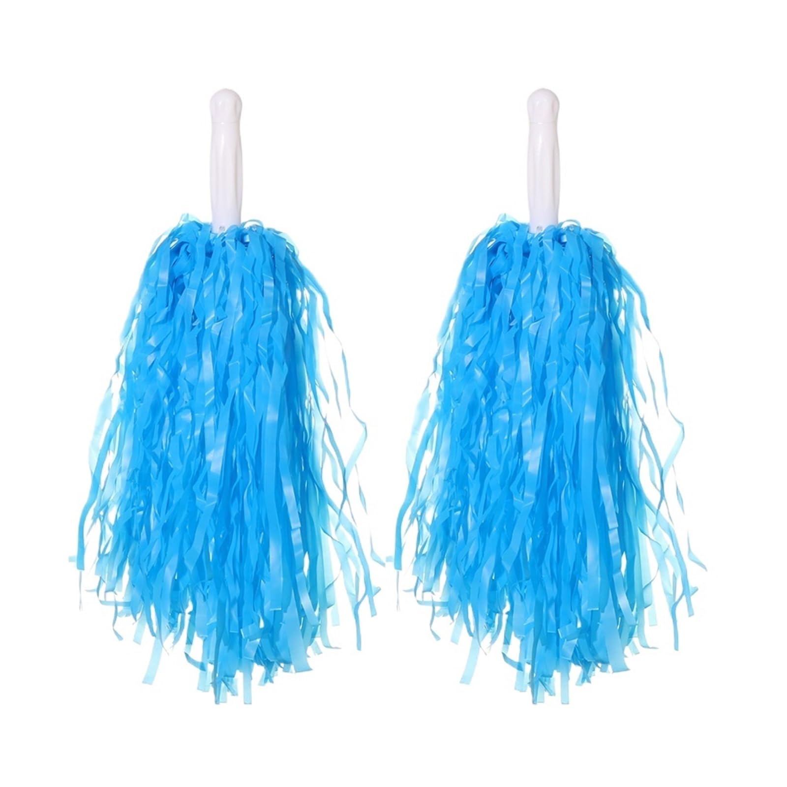 10Pairs Competition Flower Dance Party Decorator Cheerleader Pompoms Cheerleading Cheering Ball Club Sport Supplies for Sports Cheer(Blue-Handle)