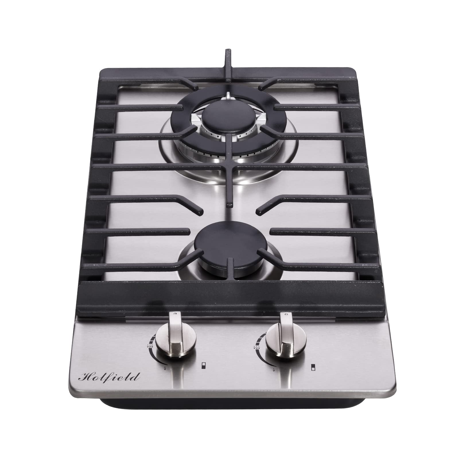Hotfield 12 Inch Gas Cooktop, Builtin 2 High Efficiency Burners Gas