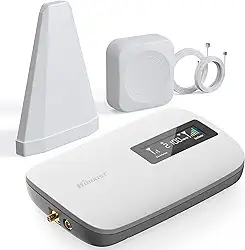 Amplificador de sinal de celular para escritório em casa | Até 2500 pés quadrados | Amplificador de sinal de celular aumenta 5G, 4G LTE para todas as operadoras dos EUA — Verizon, AT&T, T-Mobile e