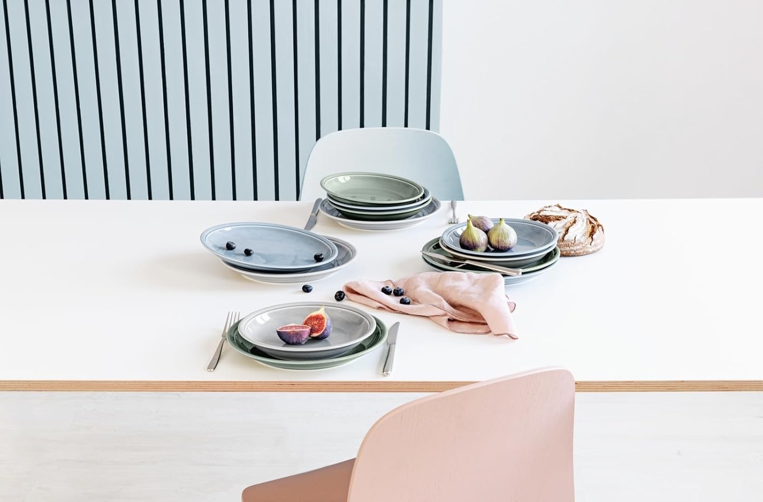 Thomas Trend Colour Mixed II Breakfast Set 18-Piece Moon Grey, Moss Green, Arctic Blue