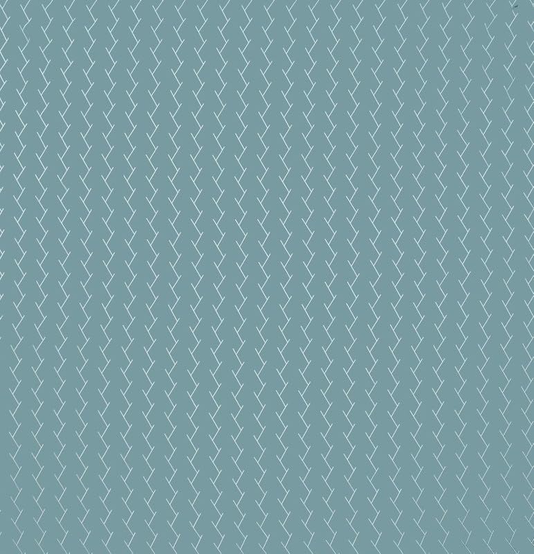 Image of Premium Cotton Fitted Bedsheet King Size 78 x 72 x 8 Inches with 2 Pillow Covers | 220 TC | All-Around Elastic Deep Pocket Bed Cover | Teal Blue Minimal Line