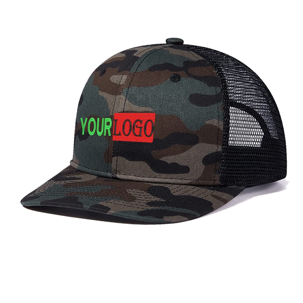 PrimeDealsDay Embroidery Custom Logo Trucker Hats for Men Adjustable Snapback Mesh Cap Outdoors Baseball Dad Cap