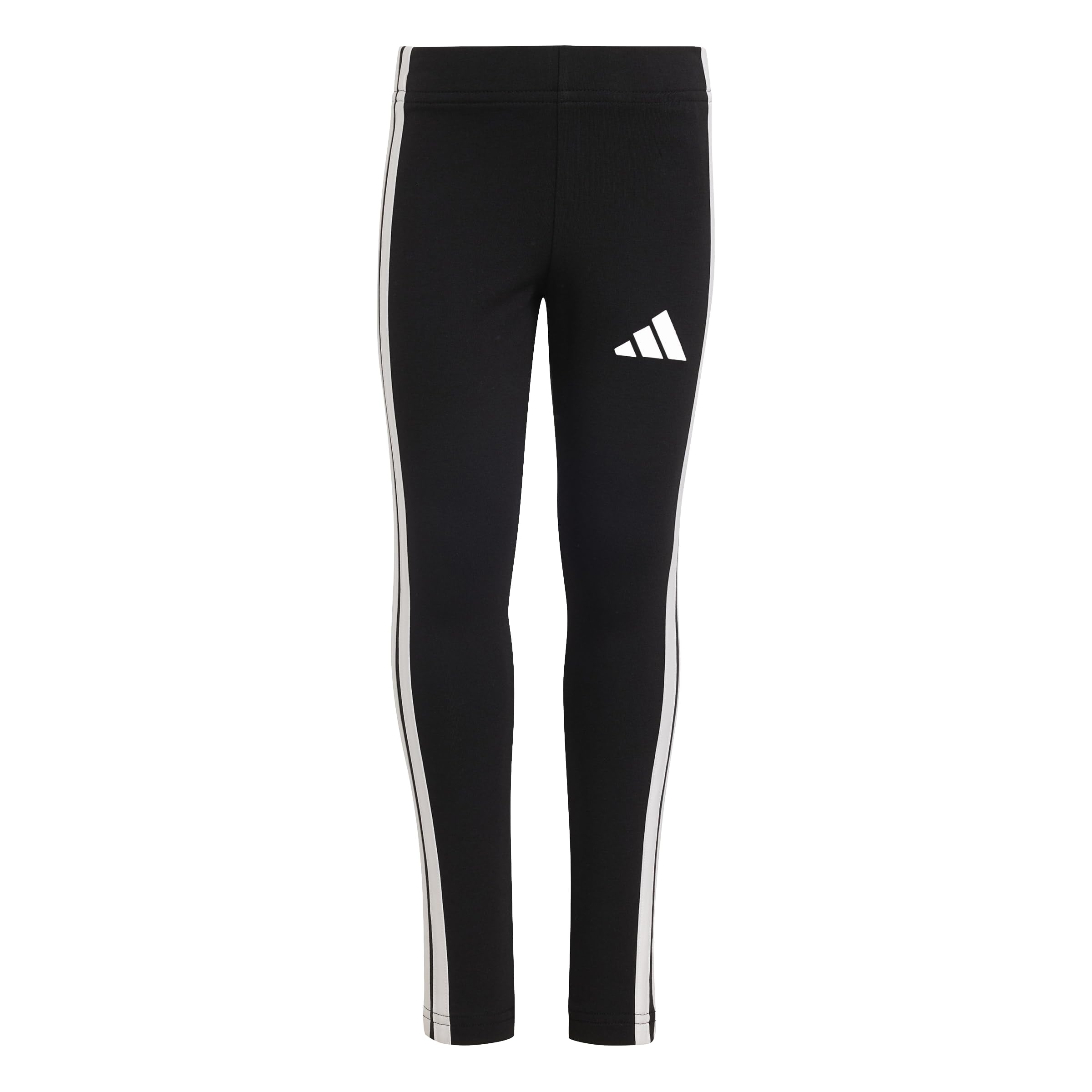 adidas Girl's Essentials 3 Stripes Leggings Tights, black/white, 5-6 Years