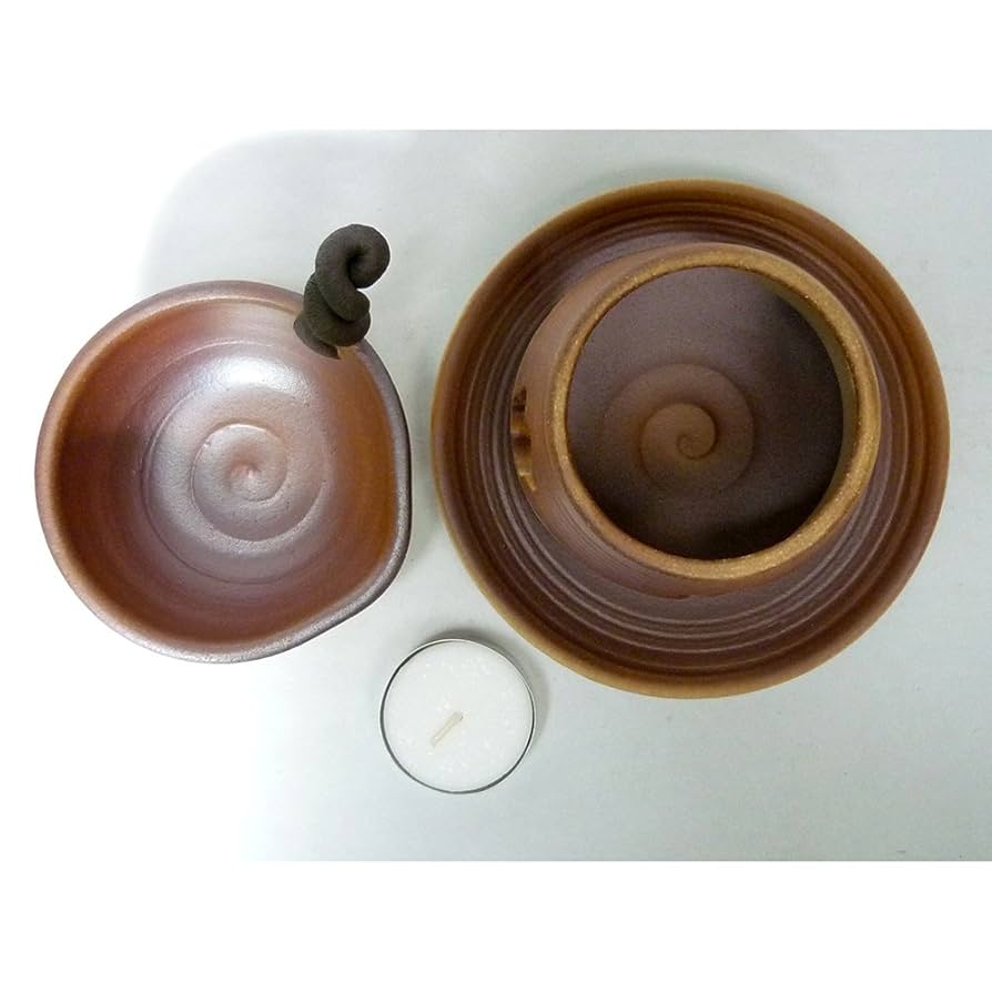 Amazon.co.jp: 香炉 錆吹き 手付茶香炉 [H13.5cm] HANDMADE