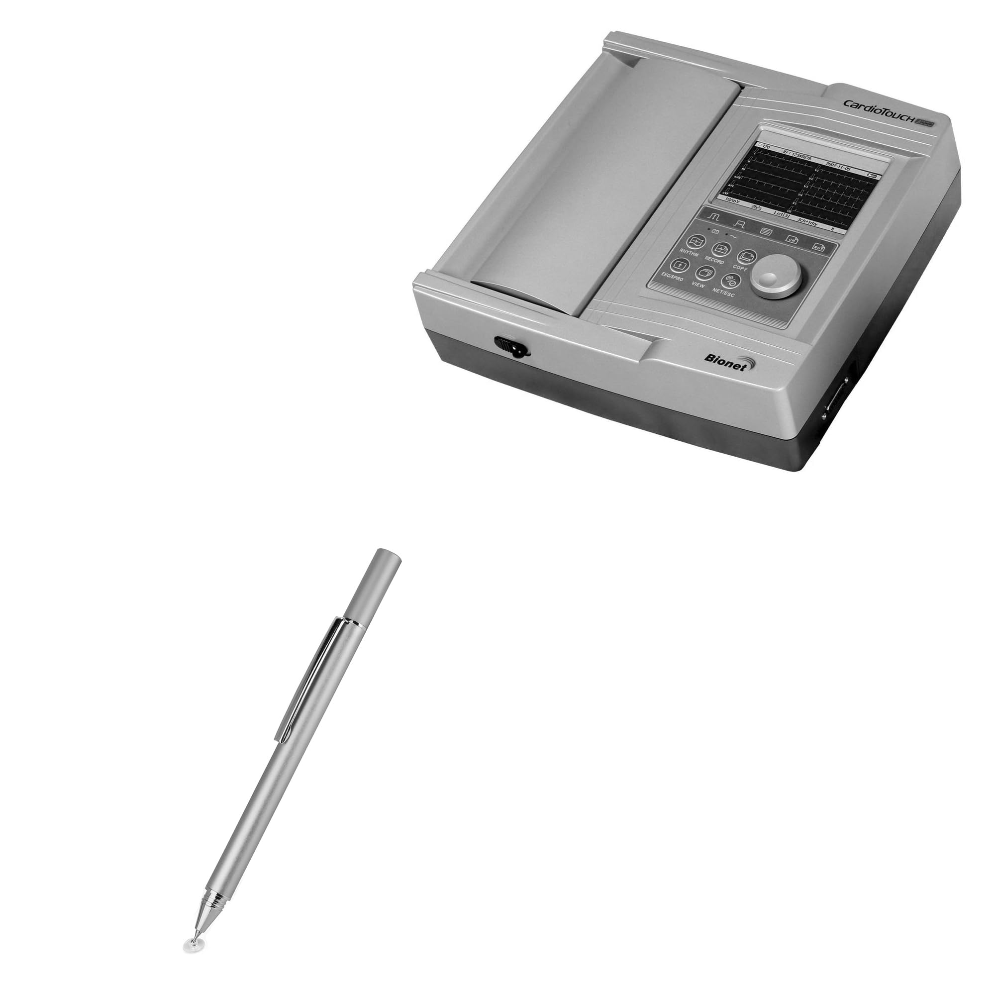 BoxWave Stylus Pen Compatible with Bionet CardioTouch 3000 - FineTouch Capacitive Stylus, Super Precise Stylus Pen - Metallic Silver
