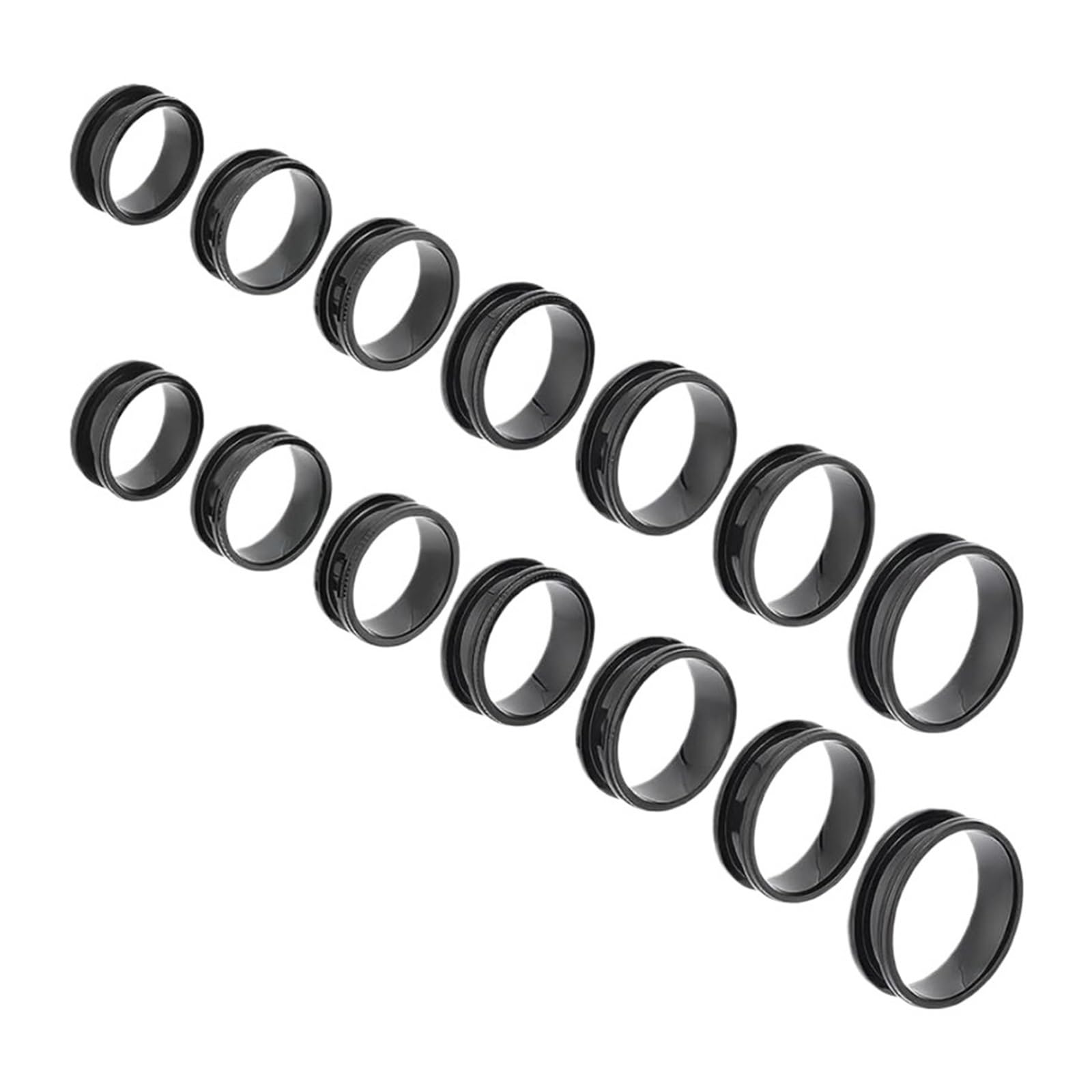 KRFVGYQNK Ring Blank Setting, 14pcs Blank Core Steel Finger Rings For Jewelry Making