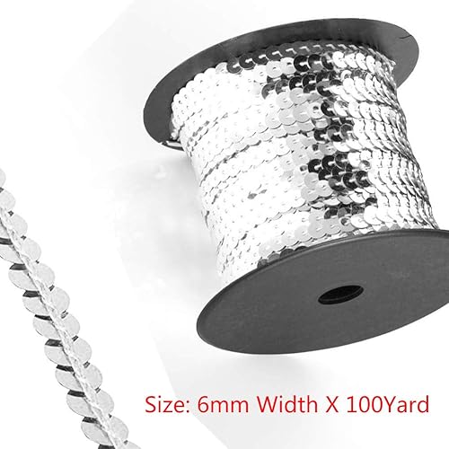 Miniatura 3 de Rollo de lentejuelas planas de lentejuelas Paillette, proyectos de bricolaje, cinta de lentejuelas para manualidades, adornos, accesorios de disfraz