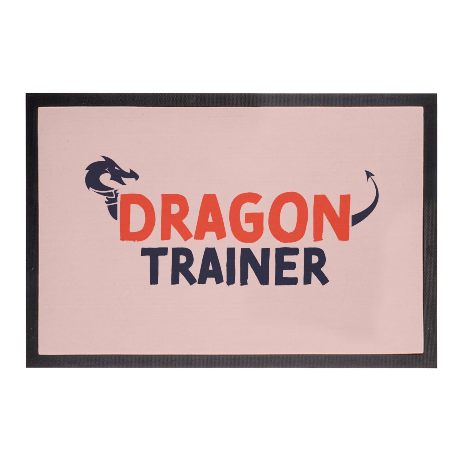 Paillasson Rose Dragon Trainer pour Chambre d'Enfant - Tapis de Porte Fluo 60x40cm