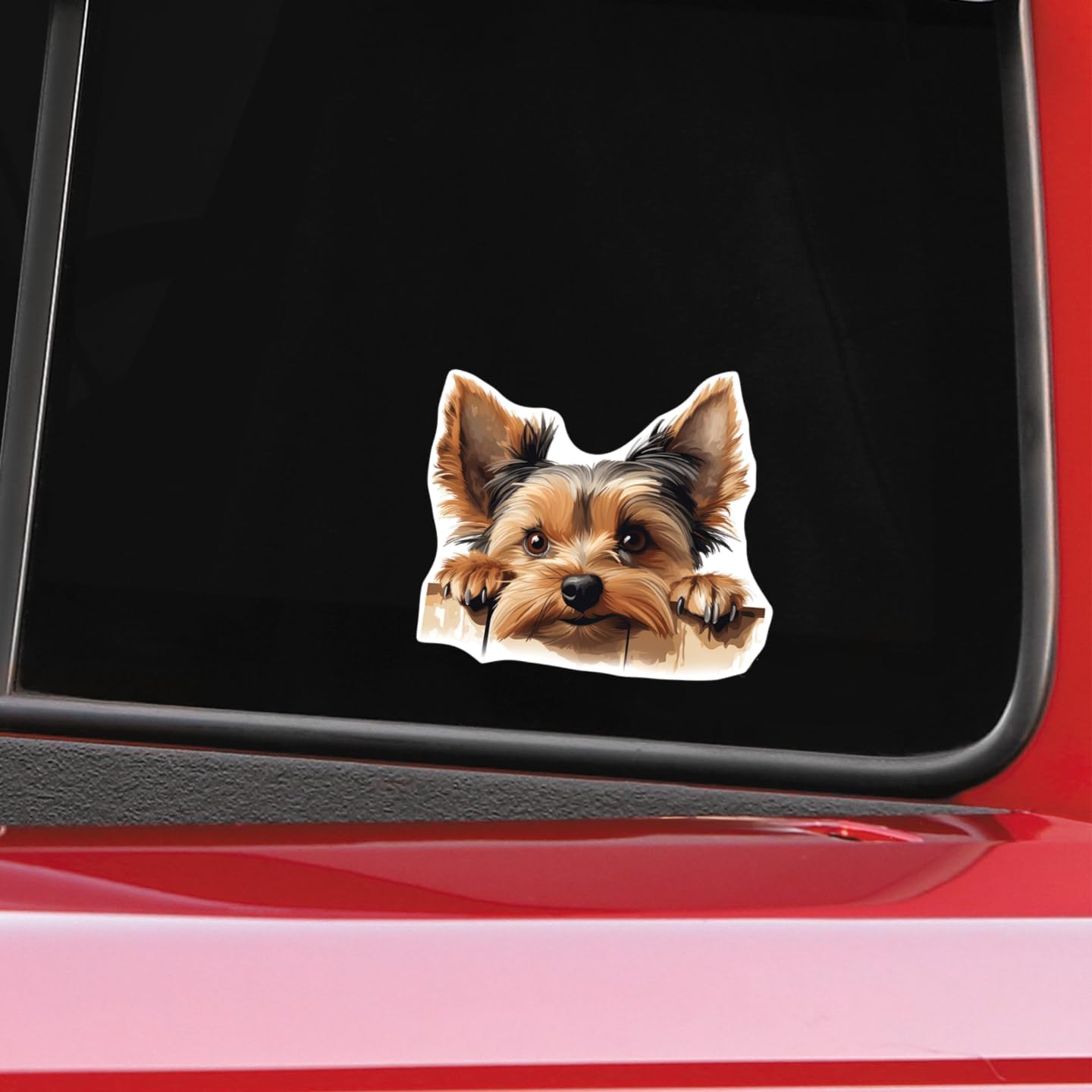 Dog Peeking Sticker Decals - 20 Dog Breeds - Cute Car Window and Bumper Stickers - 5 Inch Vinyl Waterproof Pet Lover Decals (Yorkshire Terrier) - Image 3