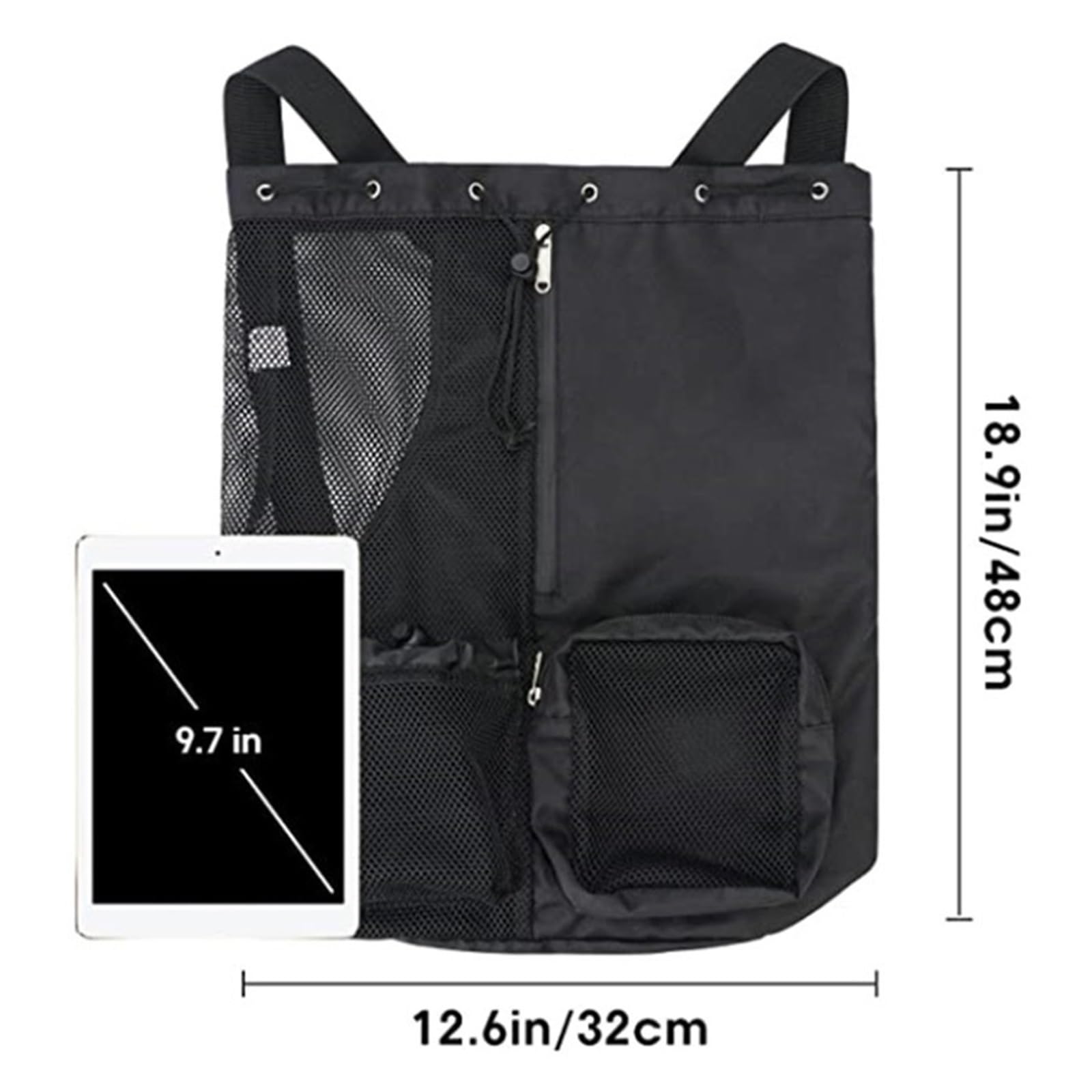 Mochila deportiva con cordón para gimnasio, bolsa de almacenamiento de playa con bolsillo húmedo, malla gruesa ligera para equipo de entrenamiento (6 piezas), Paquete de 6