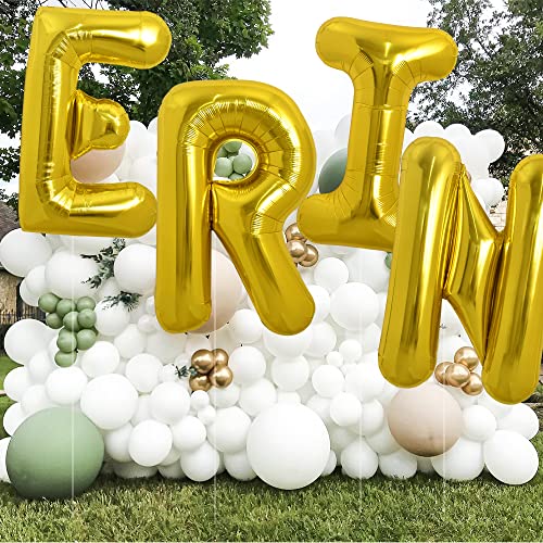 Toniful 40 Inch Large Gold Letter I Balloons Helium Balloons,Foil Mylar Big Balloons For Birthday Party Anniversary Supplies Decorations #TOP4